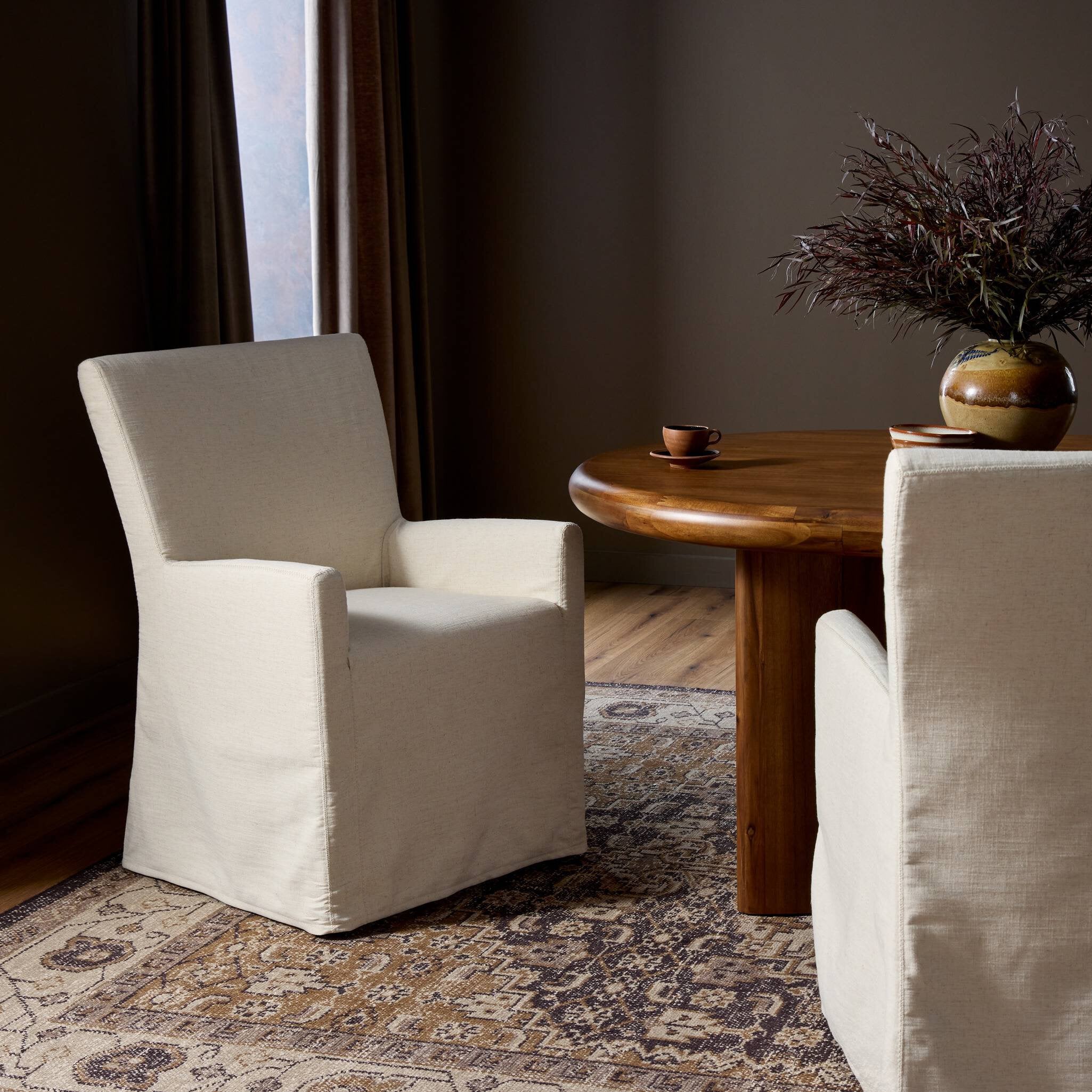 Vista Slipcovered Dining Armchair - Image 12