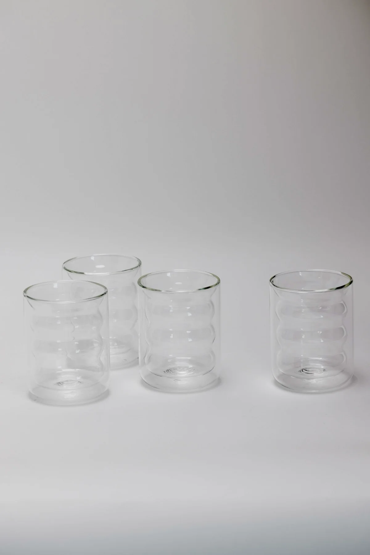 Waves Clear Water Glass - Set of 4 - Image 4