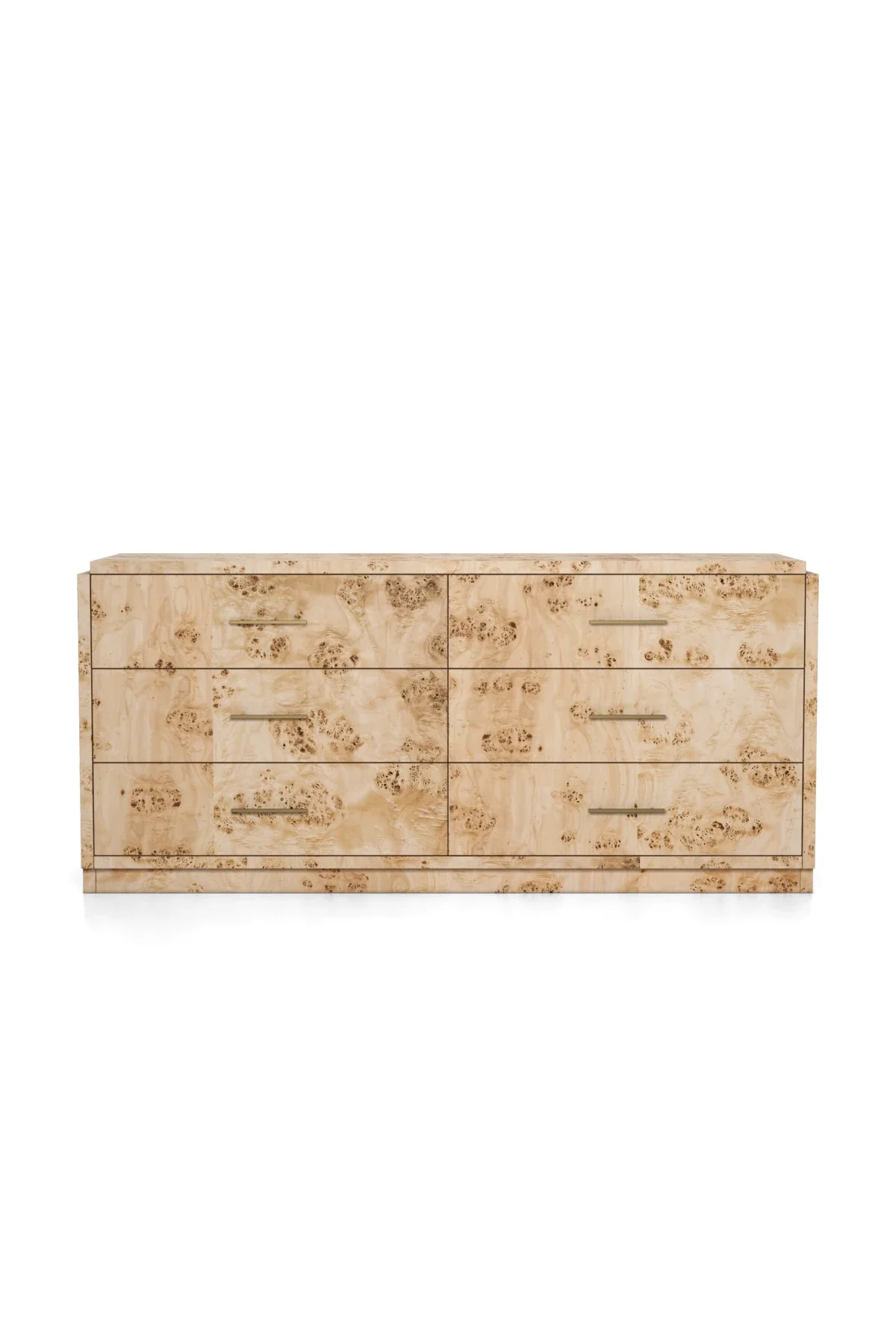 Wesley 6-Drawer Burl Dresser