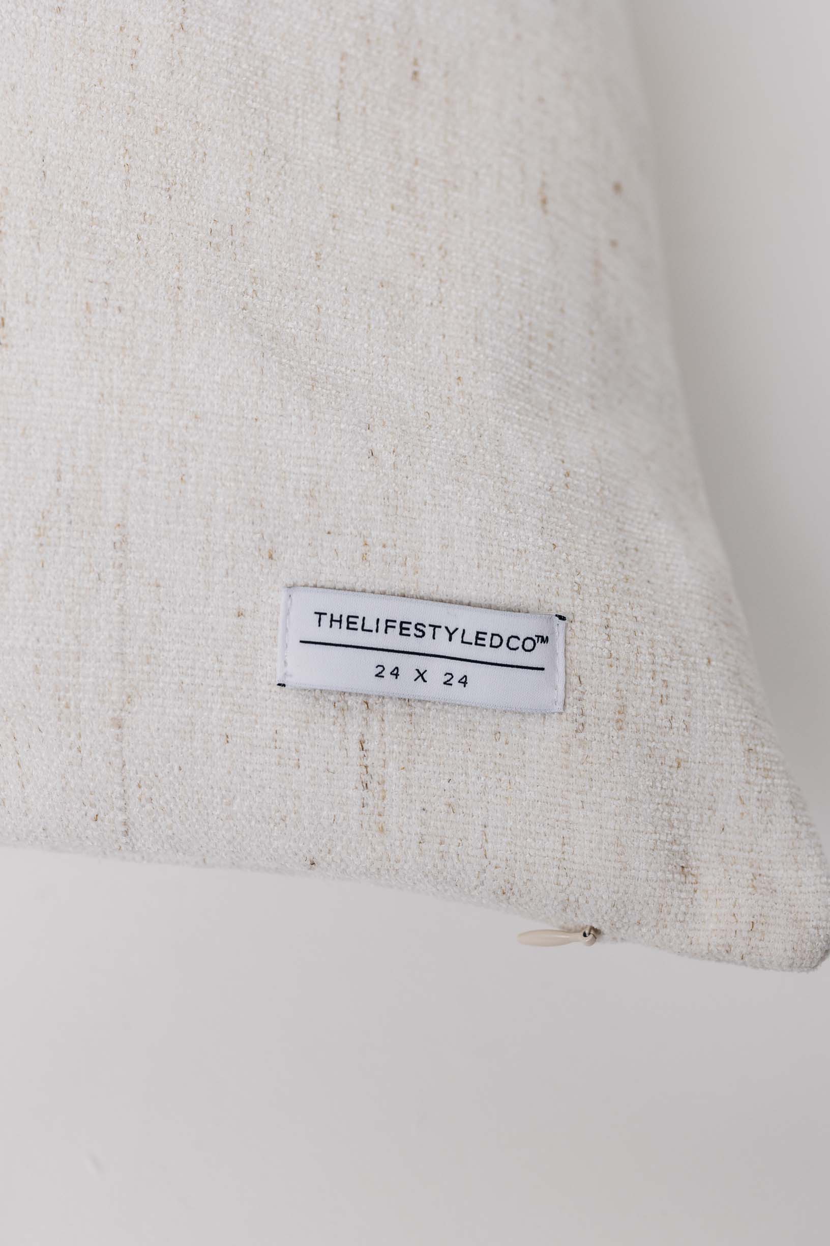 Whisper Slub Chenille Pillow - Bone - 2 Sizes - Image 4