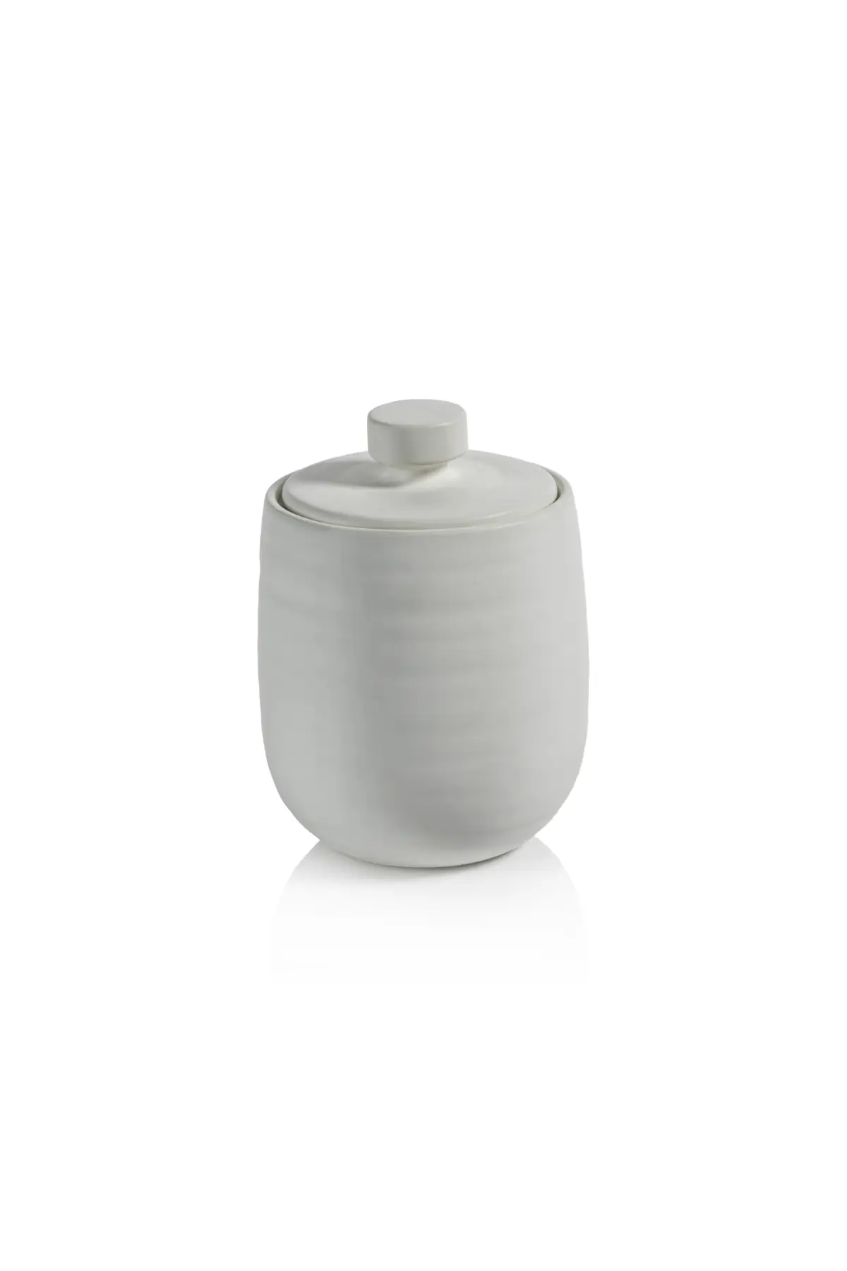 White Lidded Ceramic Decorative Jar - 2 Sizes