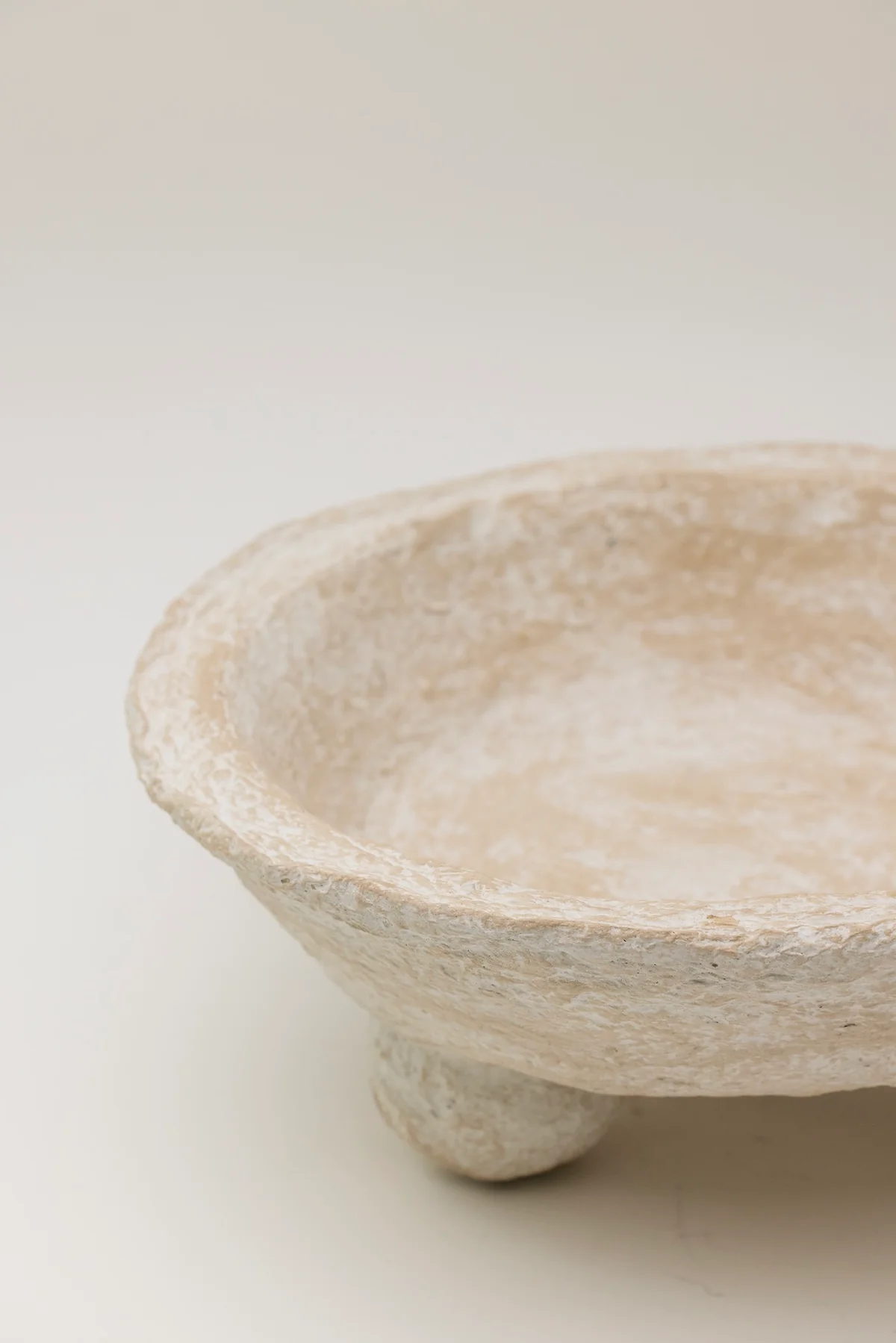 Woodsen Paper Mache Footed Bowl - Image 3