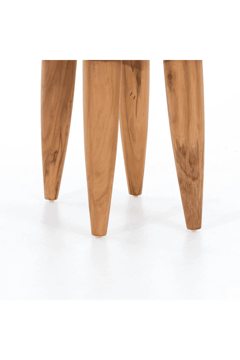 Zuri Outdoor Stool - Teak - Image 4